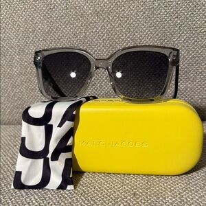 Marc Jacobs Grey clear Black Sunglasses cloth and case